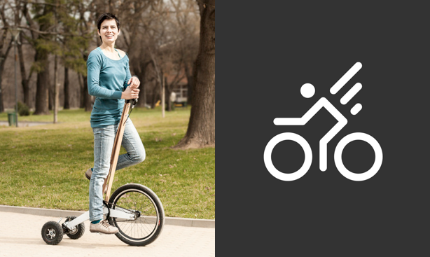 Halfbike: a combination of cycling and running