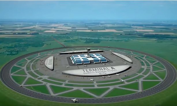 Dutchman invents circular runway for airplanes